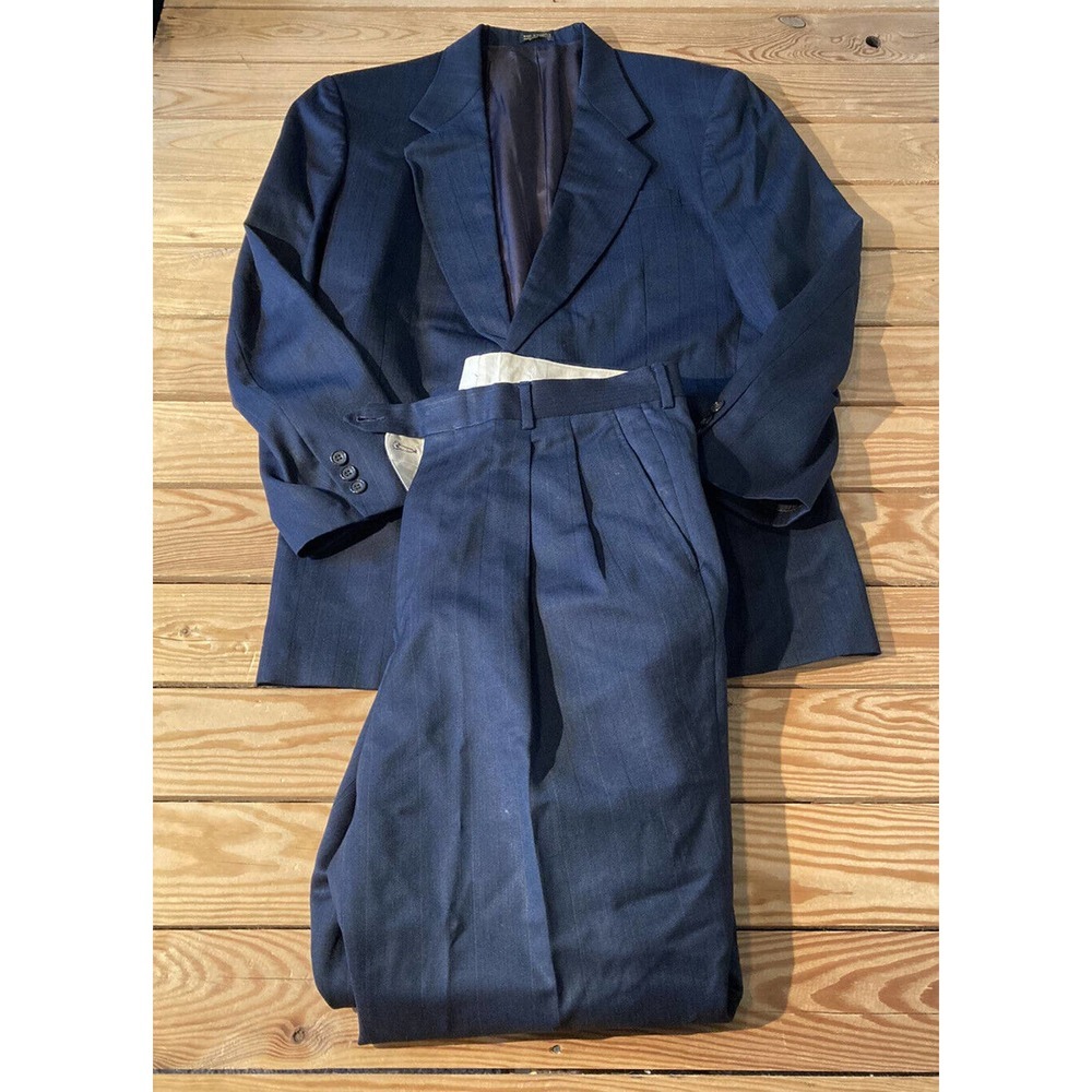 Oscar De La Renta 2 Piece Suit Size 40r Men’s Gray Pants And Blazer